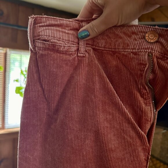 Anthropologie Pilcro High Rise Cropped Wide Leg Corduroy Pants Size 29 - Picture 7 of 7